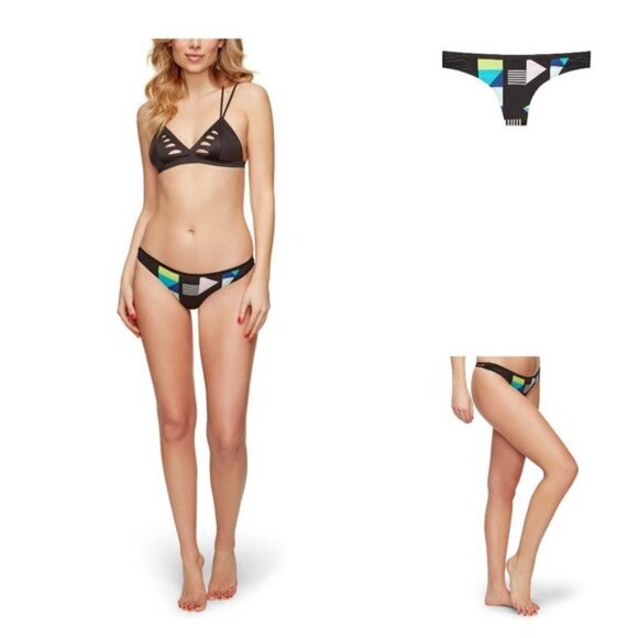 NWT Sam Edelman Bonded Geo Multicolor Thong - Picture 3 of 3